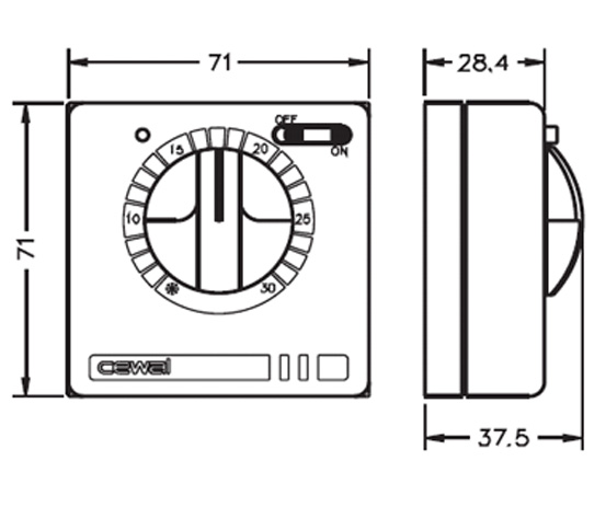 Терморегулятор Cewal RQ30 — купить в Таганроге