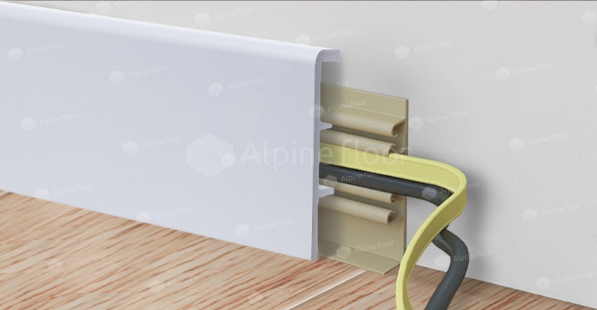 Напольный плинтус Rico Concept 80 Белый (2200*20*80 мм) — купить в Таганроге