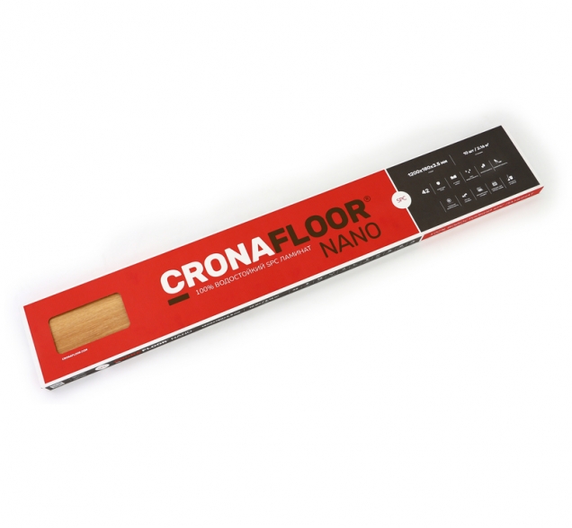 SPC ламинат "CronaFloor" Nano 4V Дуб Светлый (1200*180*3,5 мм) — купить в Таганроге