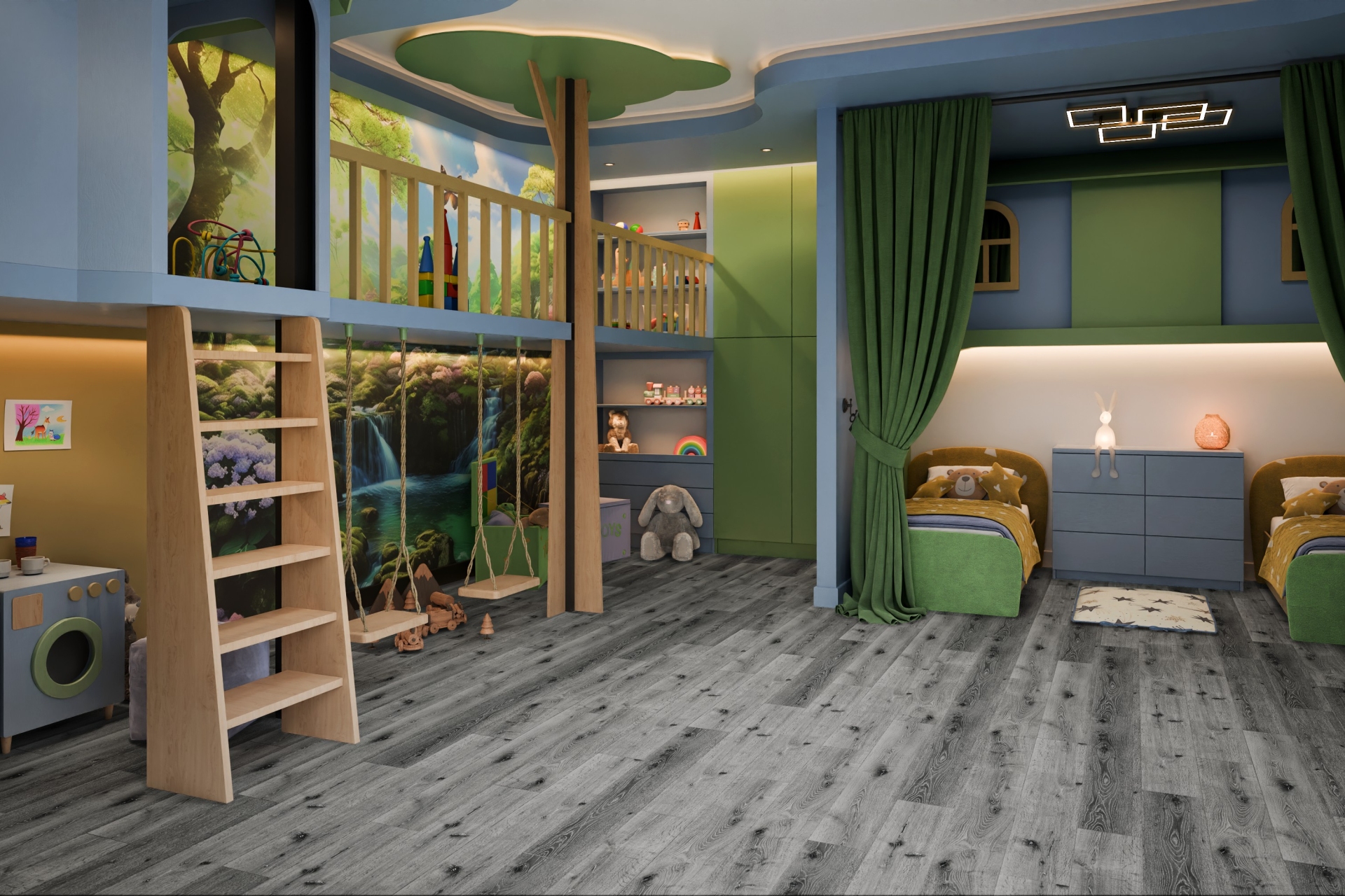 SPC ламинат «Damy Floor» Дуб Сильвер (1220*180*4 мм) — купить в Таганроге