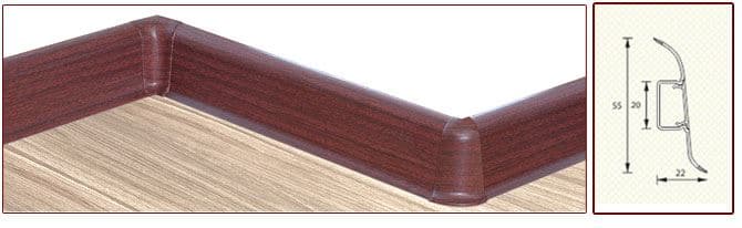 Плинтус "Идеал" пластиковый Комфорт Дуб пепельный (2500*22*55 мм) — купить в Таганроге