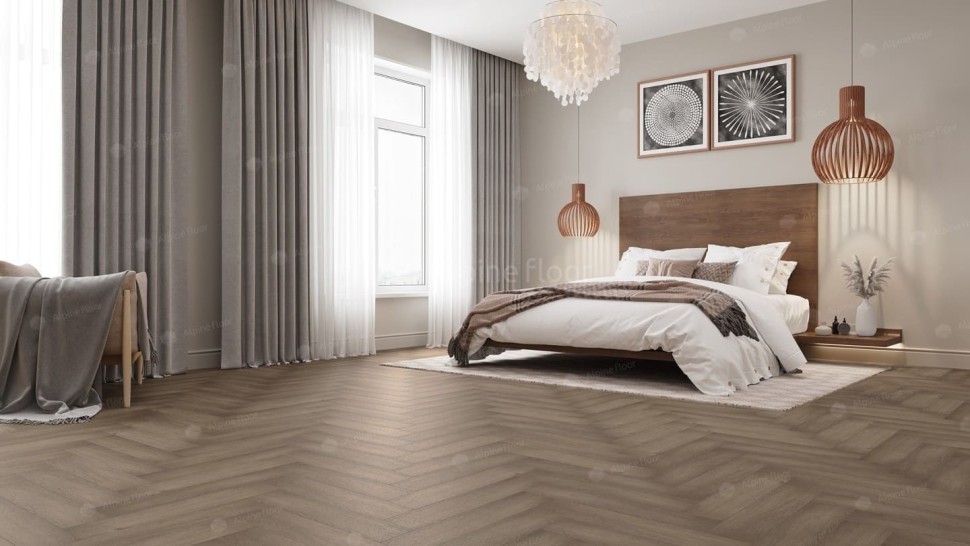 Виниловая плитка "Alpine Floor" Parquet LVT Дуб Насыщенный (590*118*2,5 мм) — купить в Таганроге
