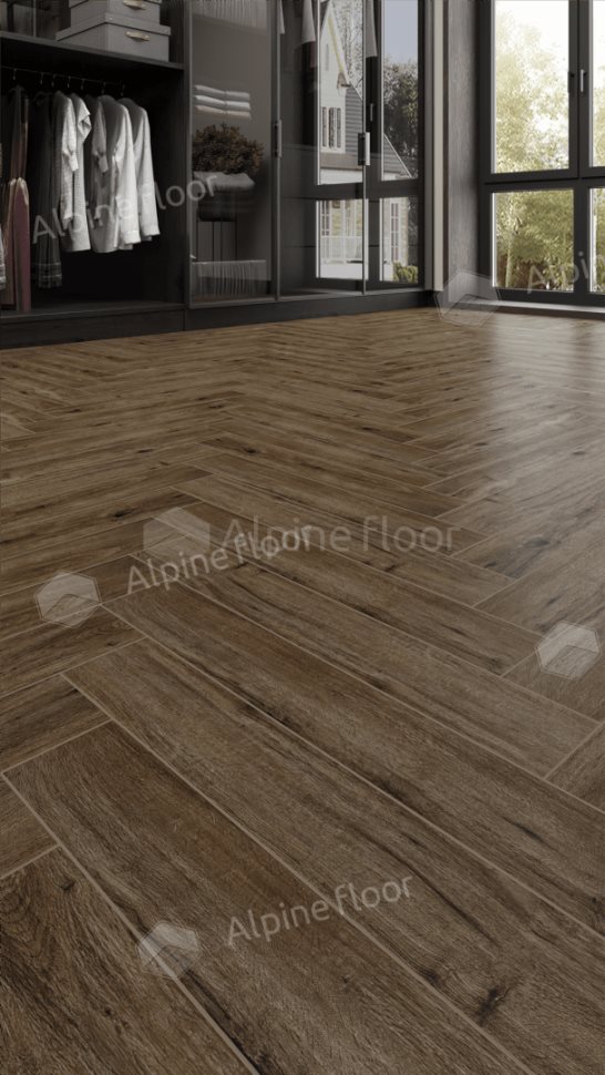 Ламинат "Alpine Floor" Herringbone 12 PRO Дуб Бордо (606*101*12 мм) — купить в Таганроге