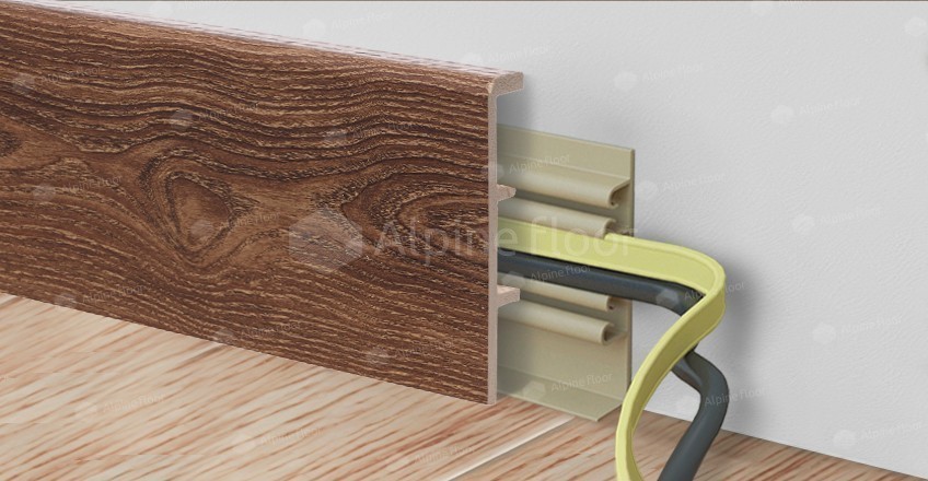 Напольный плинтус Rico Concept 80 Дуб миндальный (2200*20*80 мм) — купить в Таганроге