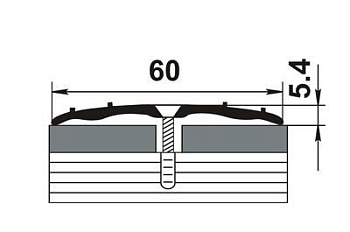 Порожек алюминиевый ПС-07 (1800*60*5,4 мм)